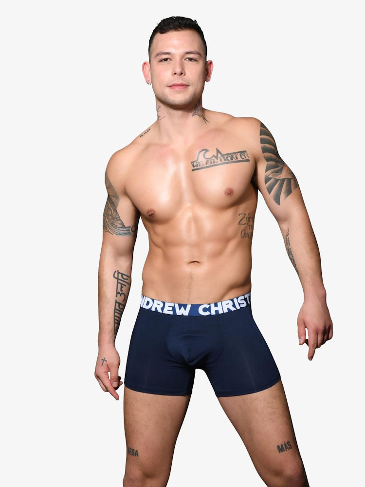 Andrew Christian 92625 Almost Naked Bamboo Boxer Navy 3