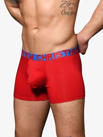Andrew Christian 92625 Almost Naked Bamboo Boxer Red 4