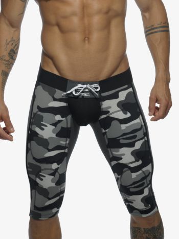 Addicted Ad236 Fetish Knee Length Pant Open Back Camouflage 2