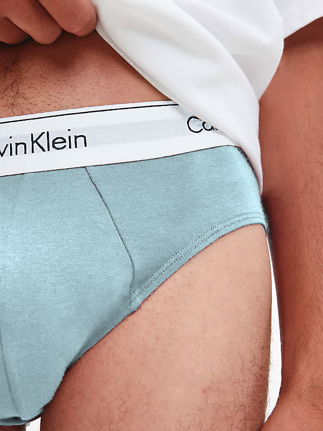 Calvin Klein 3 Pack Hip Brief Nb2379a Cd7 Iceland Blue 3