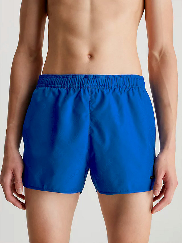 Calvin Klein Swimwear Short Runner Km00847 C85 Mid Azure Blue 3