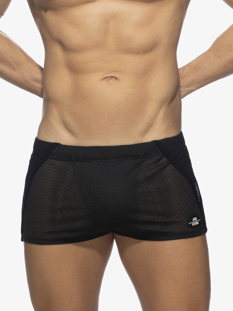 Addicted Fetish Adf176 Combi Mesh Shorts Black 1