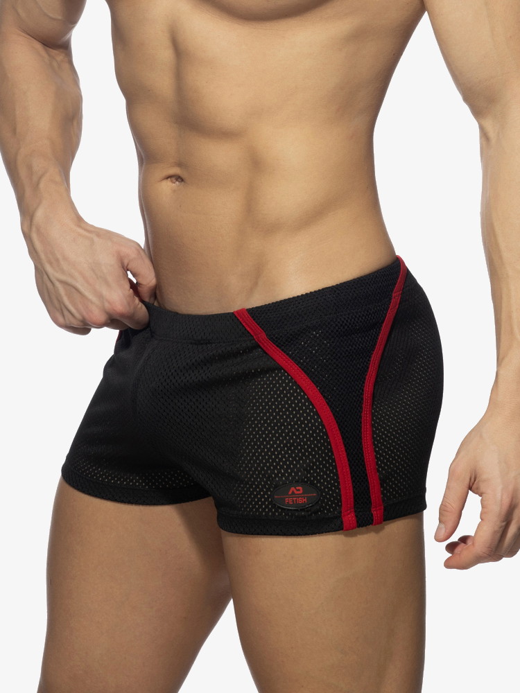 Addicted Fetish Adf176 Combi Mesh Shorts Red 3