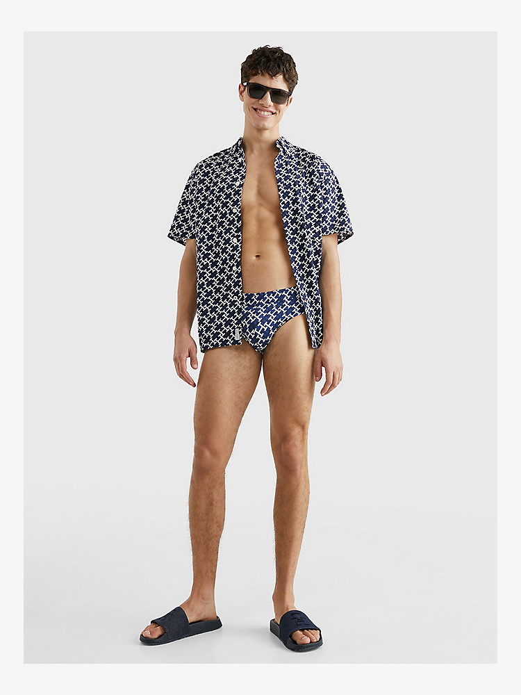 Tommy Hilfiger Zwembroek Brief TH Monogram Print Um028870z1 Navy 2