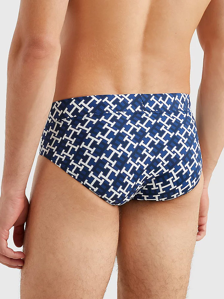 Tommy Hilfiger Zwembroek Brief TH Monogram Print Um028870z1 Navy 3