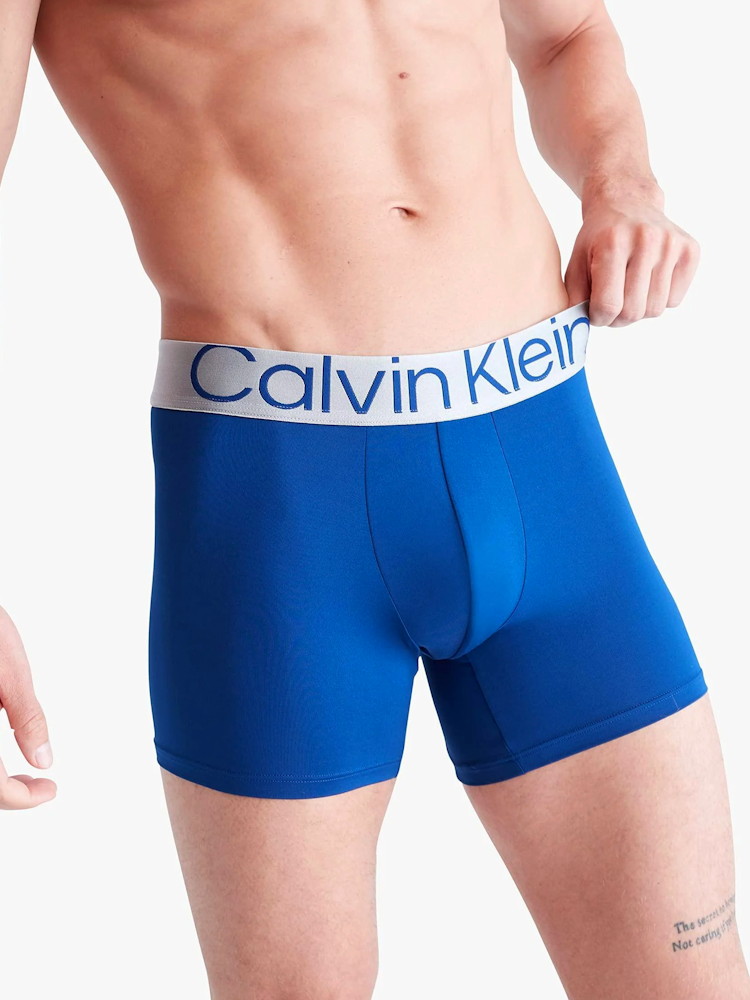 Calvin Klein Reconsidered Steel Boxer Brief 3 Pack Nb3075a C7t Mid Blue 6