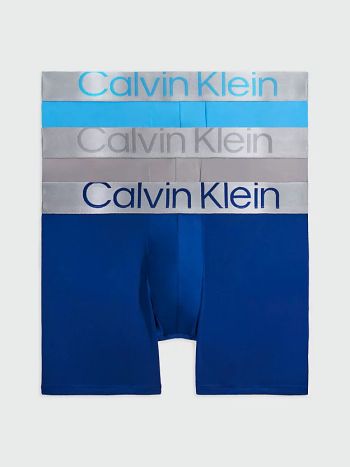 Calvin Klein Reconsidered Steel Boxer Brief 3 Pack Nb3075a C7t Mid Blue 7