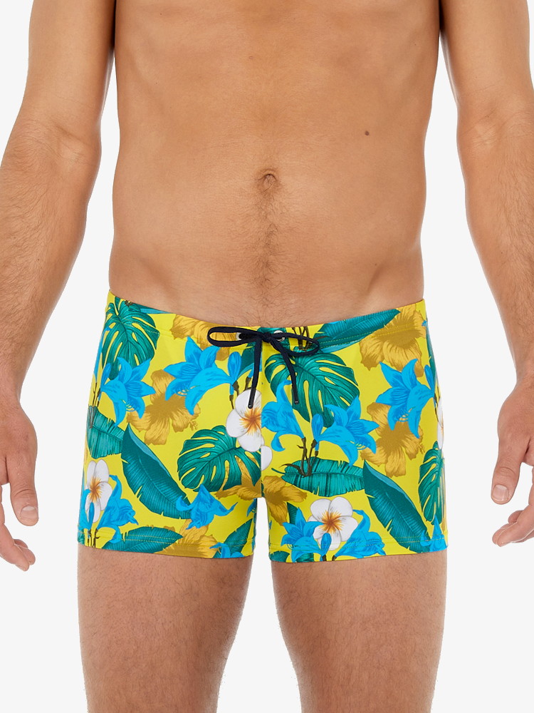 Hom Swim Shorts Tropicana 402558 Yellow Print 1
