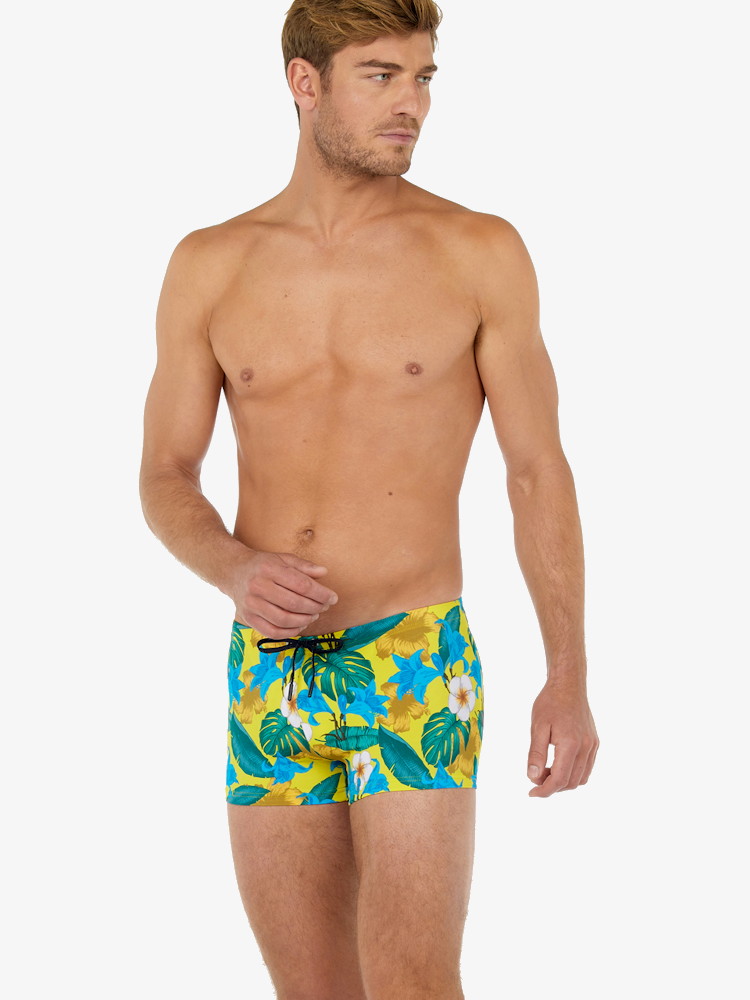 Hom Swim Shorts Tropicana 402558 Yellow Print 2