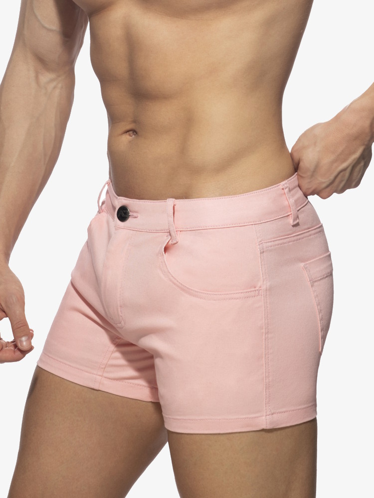 Addicted Ad1195 5 Pockets Summer Shorts Pink 3