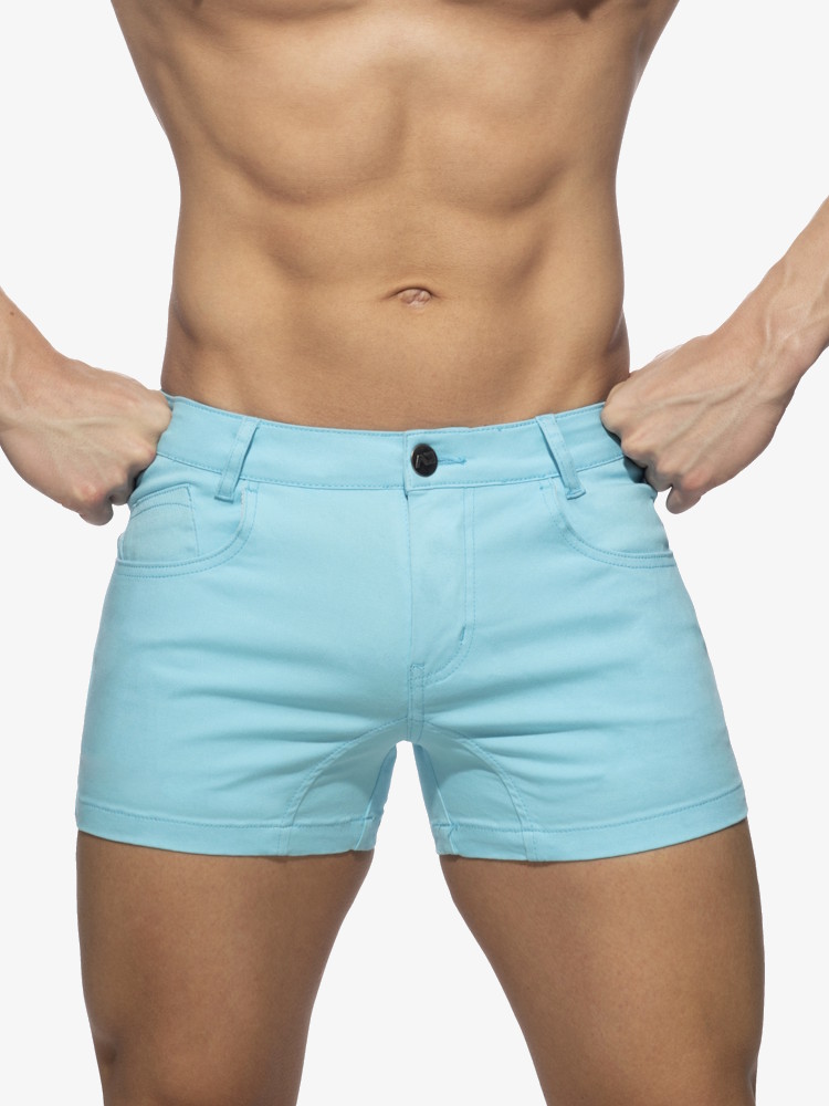 Addicted Ad1195 5 Pockets Summer Shorts Sky Blue 2