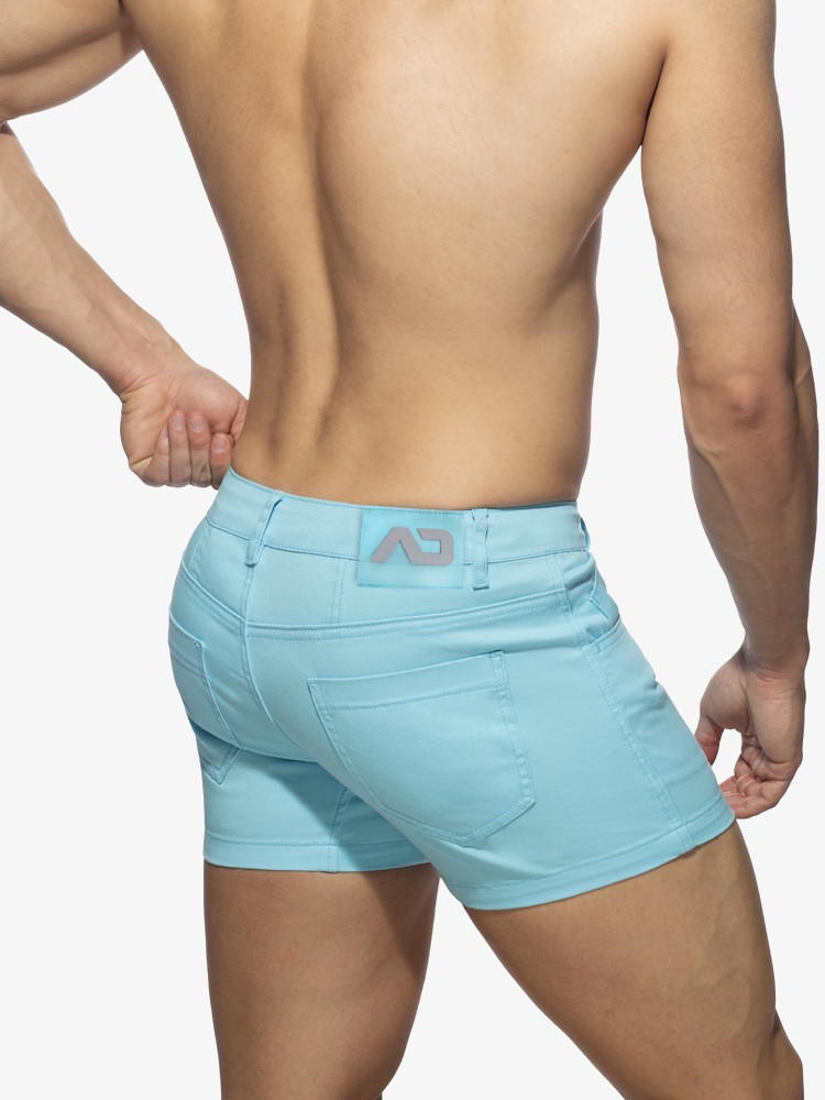 Addicted Ad1195 5 Pockets Summer Shorts Sky Blue 3