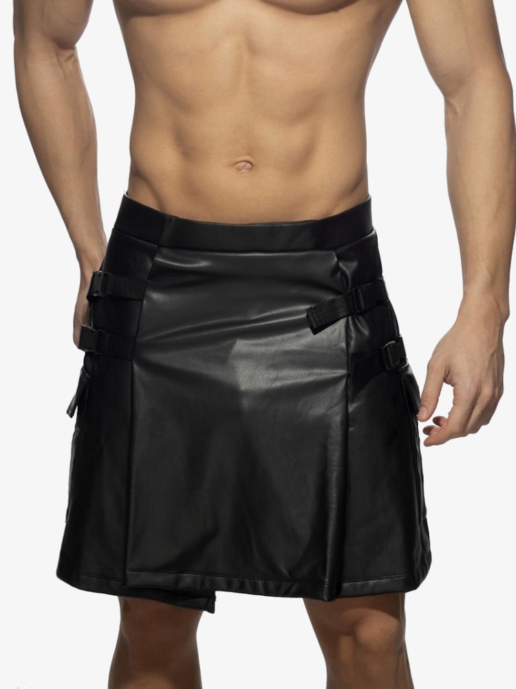 Addicted Fetish Adf170 Rub Fetish Slip Skirt Black 1