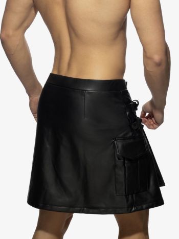 Addicted Fetish Adf170 Rub Fetish Slip Skirt Black 2