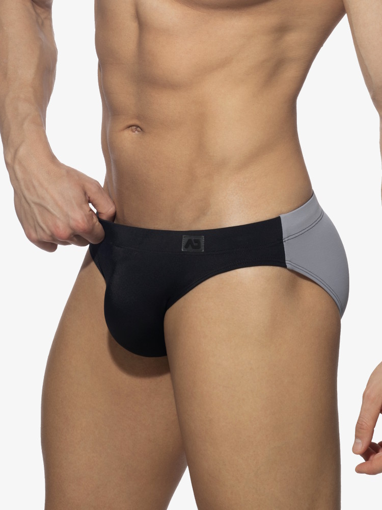 Addicted Ads315 Bicolor Swim Brief Black 3