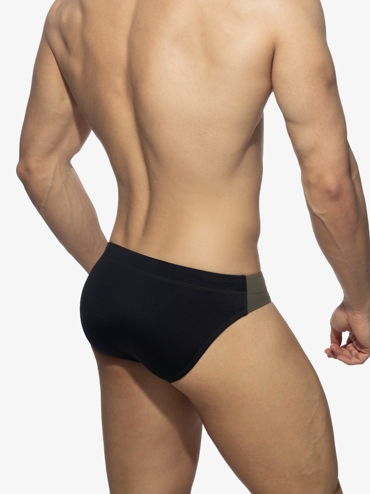 Addicted Ads315 Bicolor Swim Brief Kaki 3