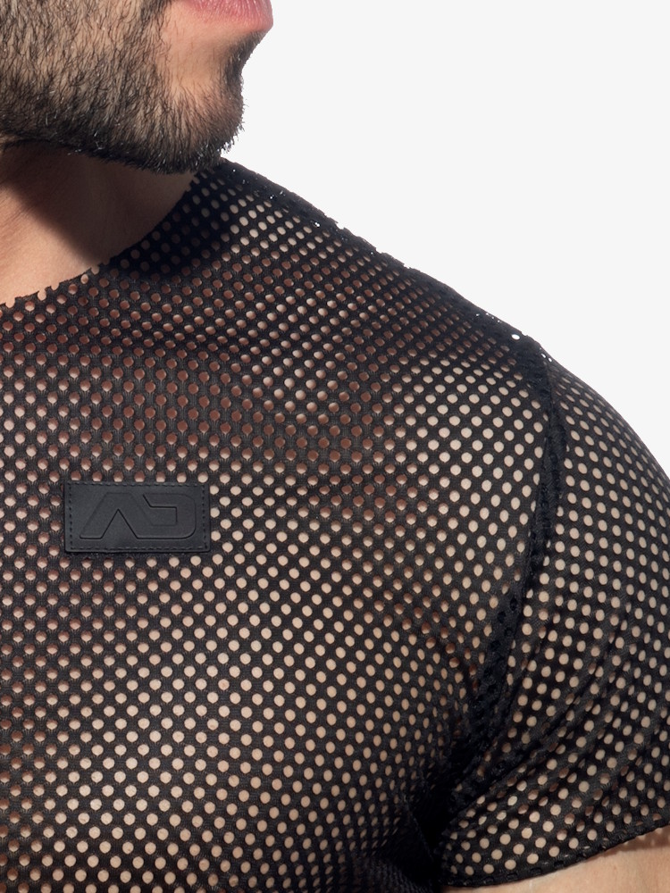 Addicted Ad1189 Mesh Crop Top Black 4