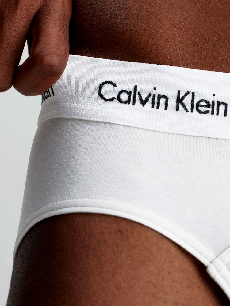 Calvin Klein 3 Pack Hip Brief Cotton Stretch U2661G H4U White Blue Grey 2