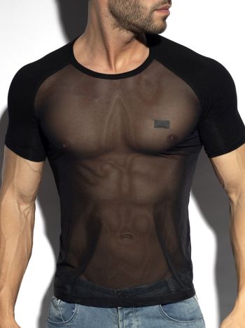 Es Collection Ts310 Raglan Net T Shirt Black 1
