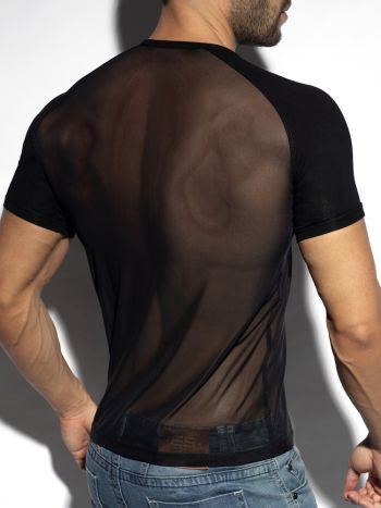 Es Collection Ts310 Raglan Net T Shirt Black 3