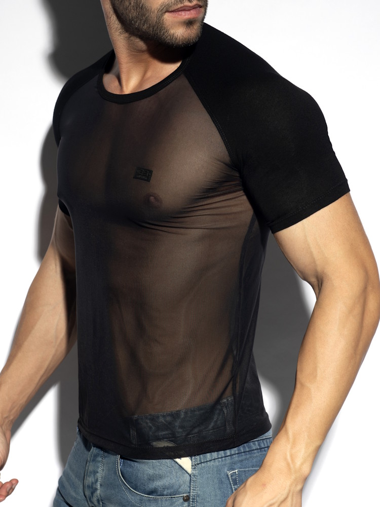 Es Collection Ts310 Raglan Net T Shirt Black 4