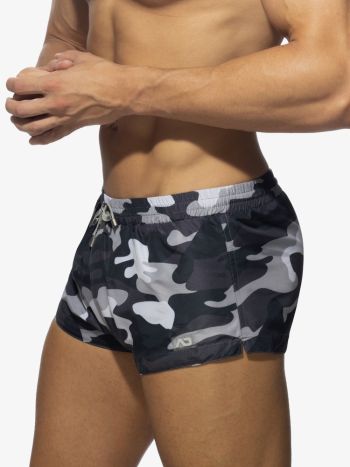 Addicted Ads294 Camo Swim Shorts Grey Camouflage 2