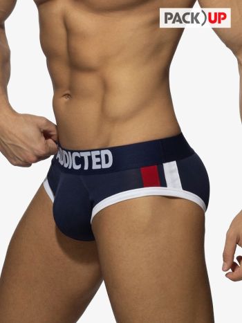 Addicted Ad157 Pack Up Sport Brief Navy 1