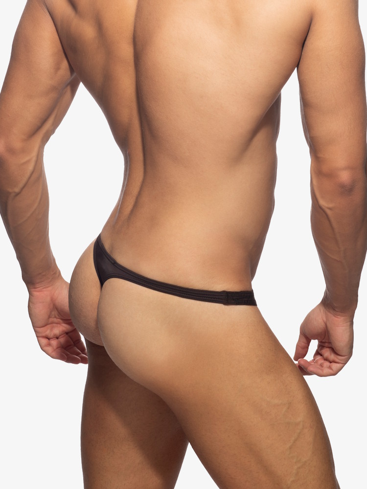 Addicted Ads230 Golden Snake Swim Thong Brown 5