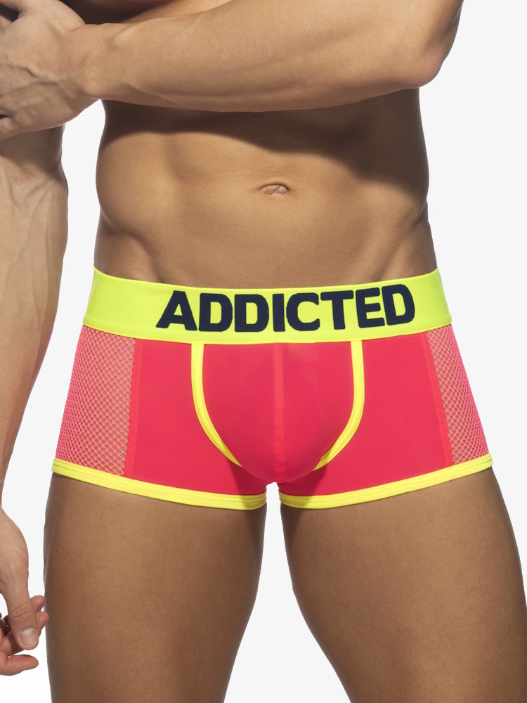 Addicted Ad1219 Neon Mesh Trunk Neon Pink 2