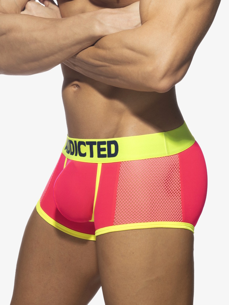 Addicted Ad1219 Neon Mesh Trunk Neon Pink 4