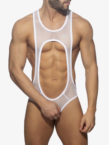 Addicted Party Adp03 Sexy Mesh Singlet White 3