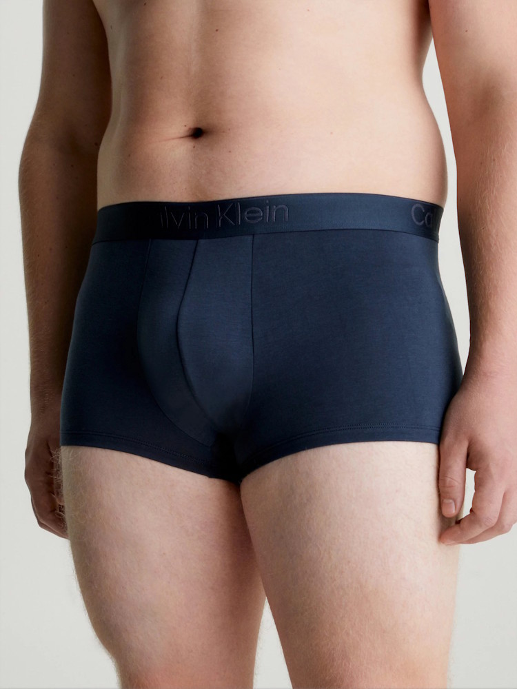 Calvin Klein Black Low Rise Trunk 3 Pack NB3651A FZ9 Blueberry 3