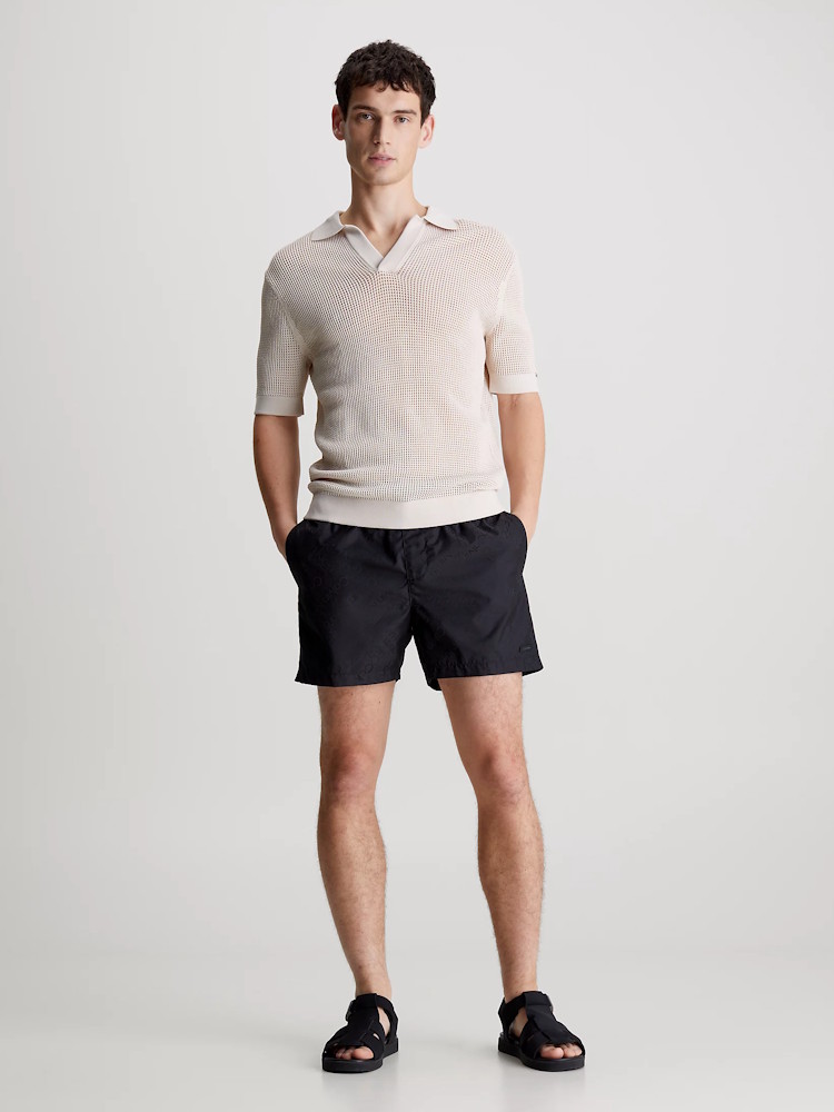 Calvin Klein Polo Open Knit Km00963 Ace Stony Beige 8