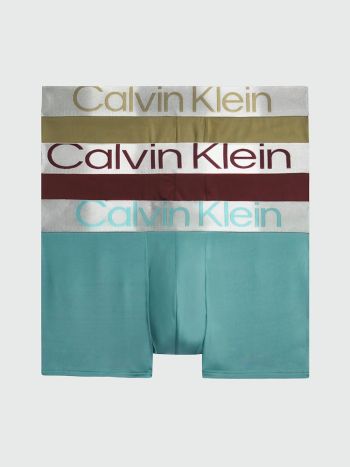 Calvin Klein Reconsidered Steel Low Rise Trunk 3 Pack Nb3074a Gib Dusky Green 6