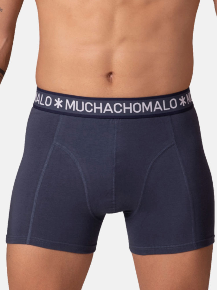 Muchachomalo Boxer Shorts Solid Grey Blue