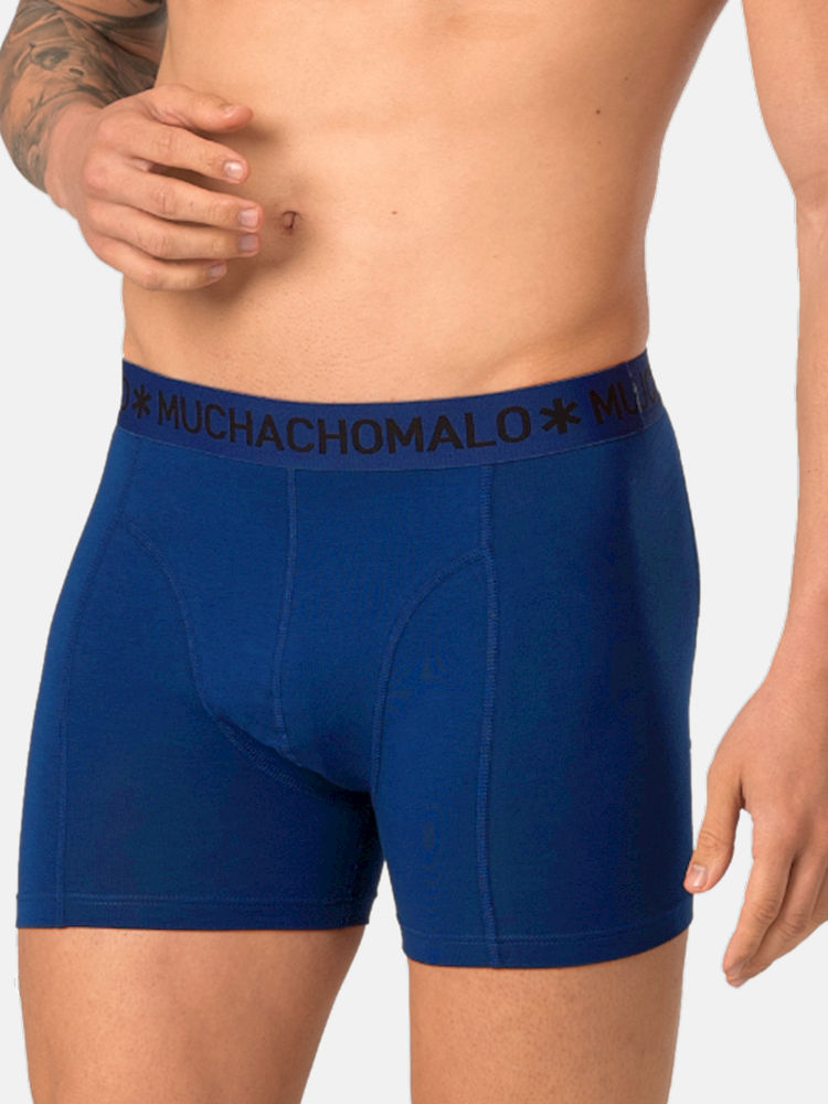 Muchachomalo Boxer Shorts Solid Navy Navy 2 Pack