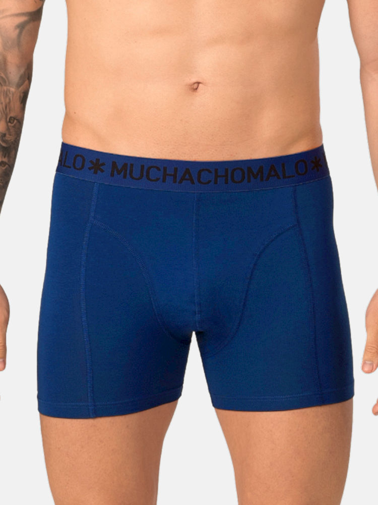 Muchachomalo Boxer Shorts Solid Navy Navy 2 Pack