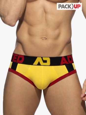 Addicted Ad1244 Sports Padded Brief Yellow 1