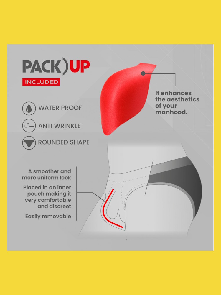 Addicted Ad1245 Sports Padded Trunk Yellow 2