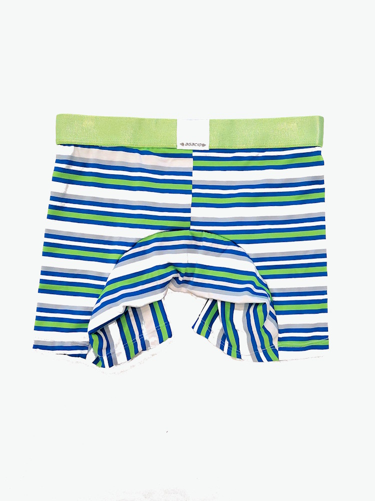Agacio Striped Pouch Boxer Green 2