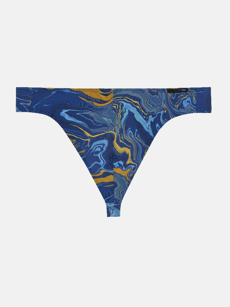 HOM Funky Styles G String 403042 Navy Ocher Print 3 HOM Funky Styles G String 403042 Navy Ocher Print 3