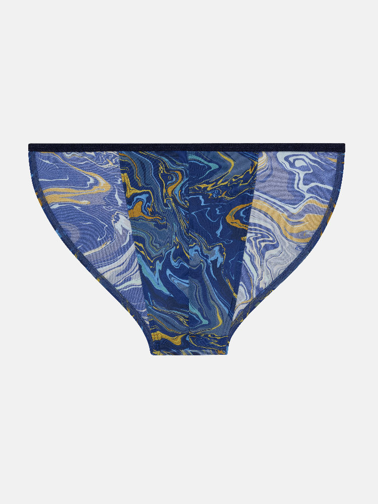 HOM Funky Styles Tanga Briefs 403043 Navy Ocher Print 3 HOM Funky Styles Tanga Briefs 403043 Navy Ocher Print 3