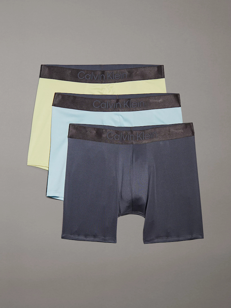 Calvin Klein Microfiber Boxer Brief 3 Pack Lv00nb4269 Vsc Pl Yellow 1