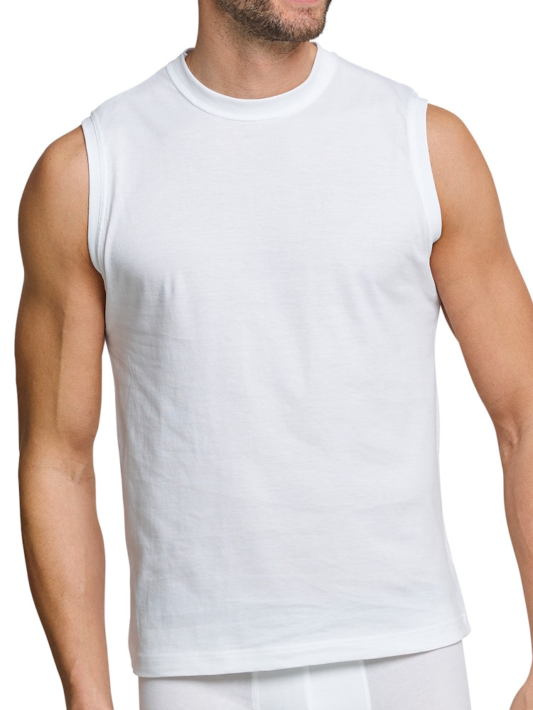 Schiesser Muscle Shirt 2 Pack 228010 100 White 1