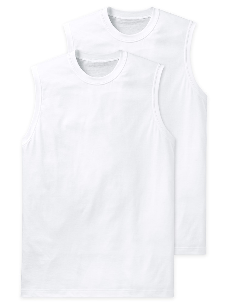 Schiesser Muscle Shirt 2 Pack 228010 100 White 4