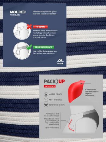 Addicted Ads382 Thin Sailor Bikini Brief Navy 1