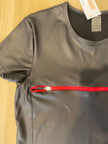 Manstore Zipped T Shirt Leather Look Black UNTAGGED By BodywearStore