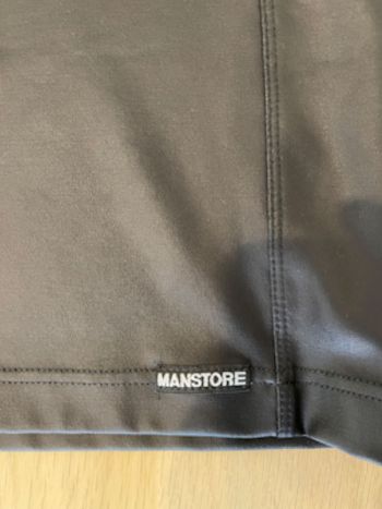 Manstore Zipped T Shirt Leather Look Black UNTAGGED By BodywearStore