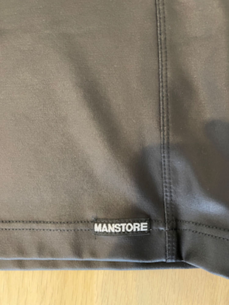 Manstore Zipped T Shirt Leather Look Black UNTAGGED By BodywearStore