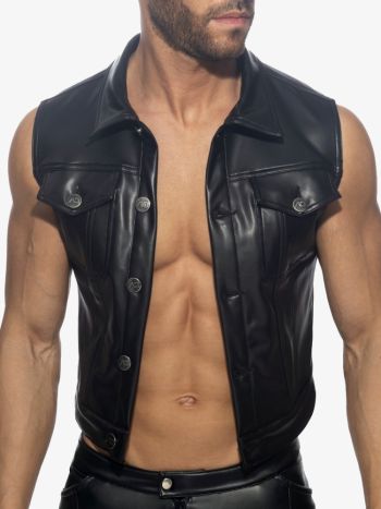 Addicted Fetish Adf212 Fetish Rub Vest Black 1